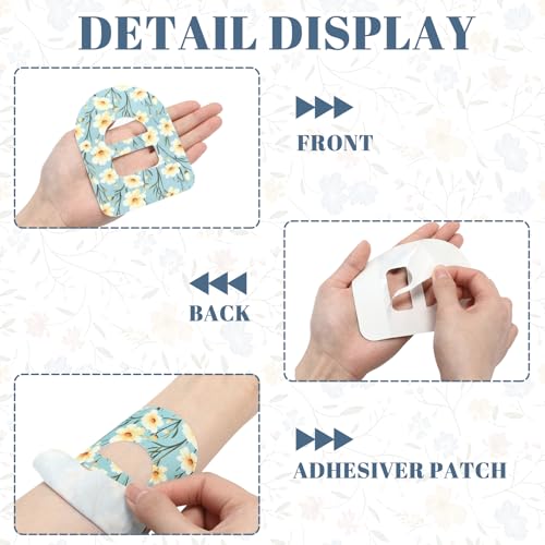 Waterproof Adhesive Patches for Omnipod 5 CGM - Floral Pattern, 32 Pack - Sweat & Water Resistant