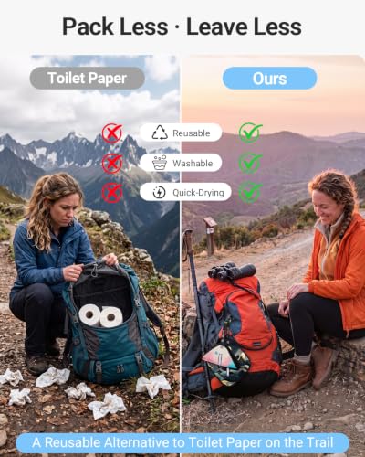 Pee Cloth for Women Hiking Essentials - Mountains Variation 2-Pack