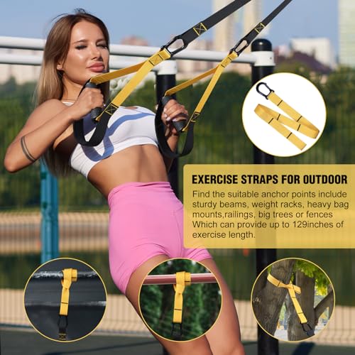 Home Resistance Training Kit with Exercise Straps Handles Door Anchor