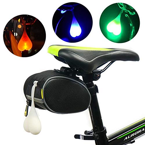 Bike Taillight Cycling Tail Ball Light Silicone Heart Shaped Back Warning LED Outdoor Waterproof Night Egg Lamp Green