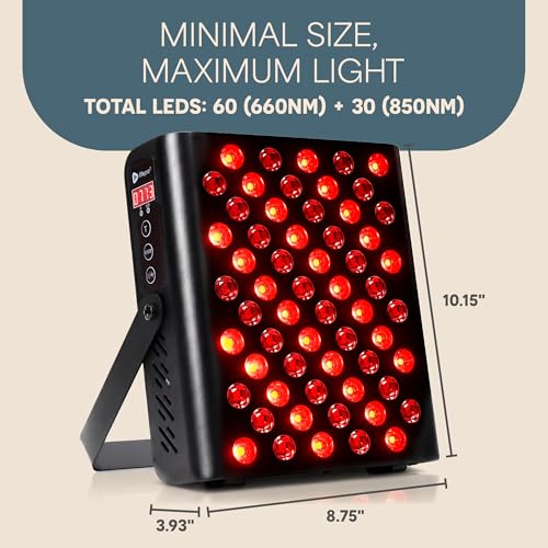 Lifepro BioHeal Red Light Therapy Panel Small - Dual Chip 660nm/850nm for Face & Body