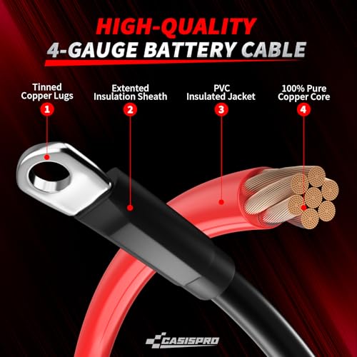 Golf Cart Battery Cable Kit for EZGO TXT 36V/48V - 7PCS Copper Wiring Set