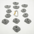 Rock Holds 12 Bolt On Beginner to Intermediate Crimp Rock Climbing Holds Easier Crimp Grip Home Climbing Wall Bouldering Gym Holds (Beginner Grey)