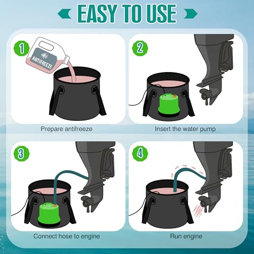 Black Boat & RV Winterizing Kit with Pump - Marine Engine Protection System