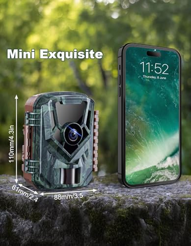 Trail Camera 36MP 2.7K Night Vision Waterproof Wildlife Camera with 130° Wide-Angle