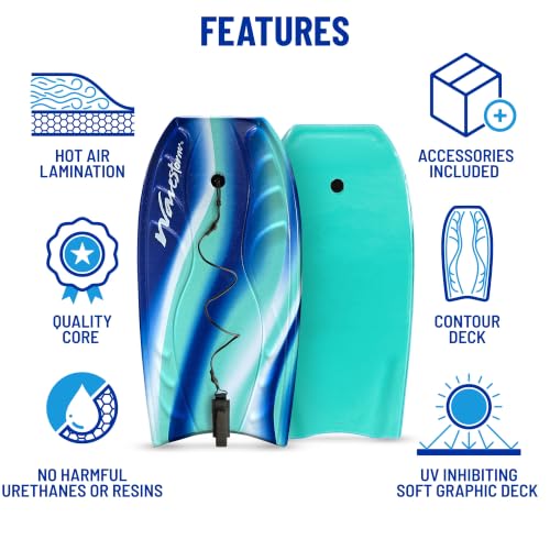 WaveStorm 40" Foam Bodyboard TRQ - Light, Buoyant, Performance Wave Riding