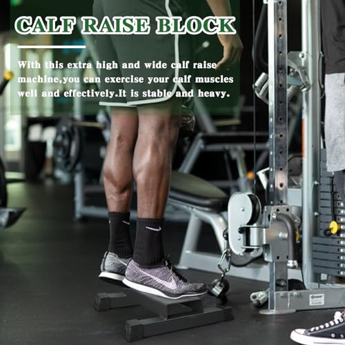Steel Calf Raise Bar for Stretching Squats and Foot Exercises - Black 03