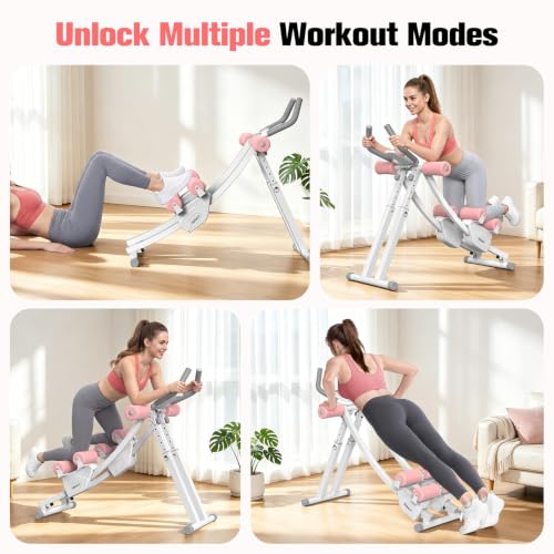 DERACY Adjustable Dual-Track Ab Workout Machine for Full Body Home Gym