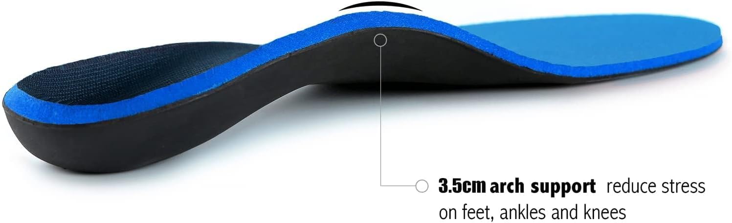 Skiennix Plantar Fasciitis Relief - Arch Support Insoles for Men & Women | All-Day Comfort & Energy (Men's 11-11.5 | Women's 13-13.5)