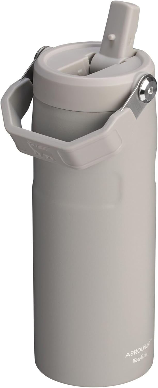Stanley IceFlow 2.0 Water Bottle - 16 OZ Insulated Stainless Steel | Lightweight, Leak-Resistant & BPA-Free | Ash Color