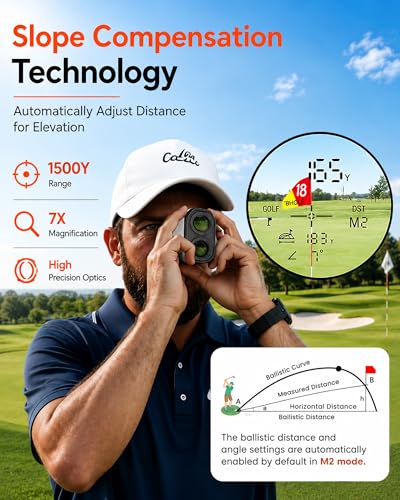 AZZWNGY Golf Rangefinder Slope Up to 1500 Yards with Flag Lock & Magnetic Mount