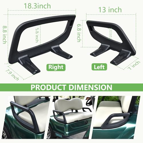 Golf Cart Arm Rest Hip Restraint Pair for Yamaha G29 Drive - OEM Compatible