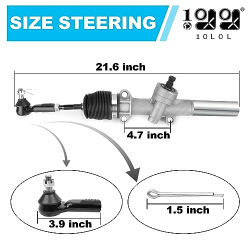 Golf Cart Steering Gear Box Assembly for EZGO TXT 2001-Up - Replaces OEM Parts