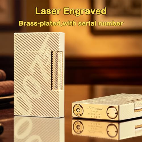 Gold 007 Style Brass Lighter with Crisp Ping Sound - Luxurious Gift-Ready