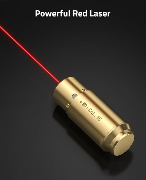 CVLIFE Red Laser Bore Sight - Compatible with 223, 5.56mm, 9mm, .243, .308, 12 Gauge, 7.62x39mm, .45 ACP - Batteries Included