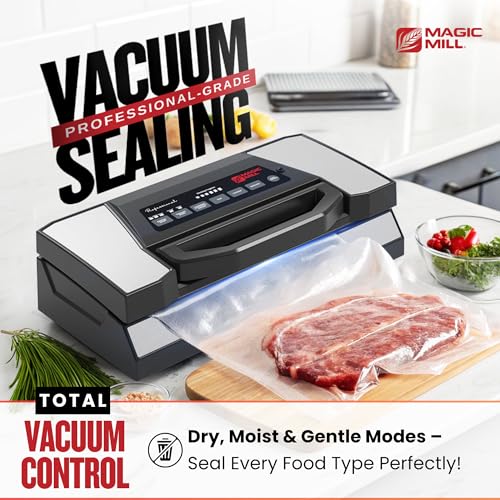 Premium Vacuum Sealer Machine - Food Saver with Jar & Canister Attachments, Handle, Cutter, Moist & Dry Modes