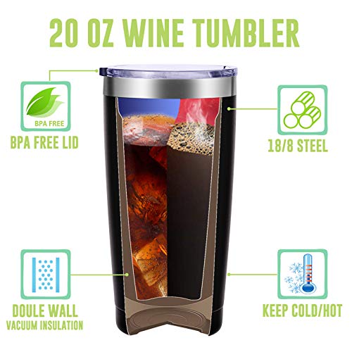 AMZUShome 20oz Black Travel Mug Tumbler - Boss & Coworker Farewell Gift