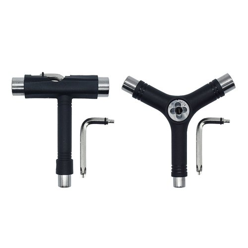 Feisuo Black All-in-One Multifunctional Portable T-Tool&Y-Tool for Skateboard,All-in-One Skate Tools Set of 2 pcak