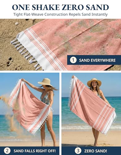 Oversized Beach Towels Pack of 12 - Summer Dozen, 39x71 Inches, Quick-Dry Turkish Style