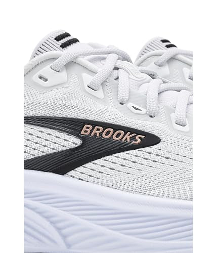Brooks Women’s Ghost 18 Running Shoes - White Black Rose Gold 8