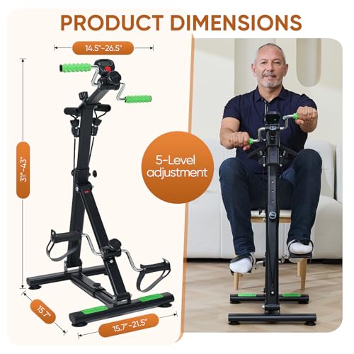 Pedal Exerciser Bike for Seniors - Low-Impact Total Body Workout & Rehab Equipment