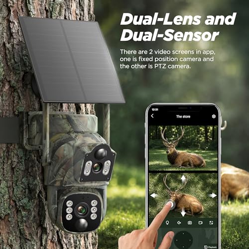 4G LTE Dual Lens Trail Camera with 360° Live Streaming - 1 Pack