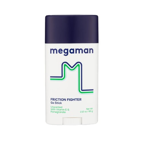 Megababe Megaman Friction Fighter Go Anti-Chafe Stick | Prevents skin chafe & irritation | Thighs, arms, & more | 2.12 oz