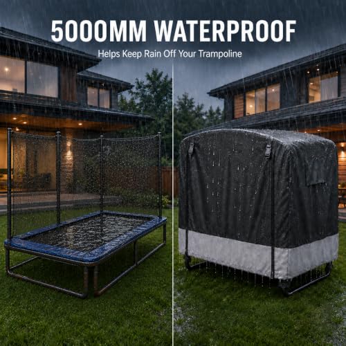 Black 6 FT Rectangular Trampoline Cover for Giantex Goplus GYMAX Models