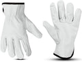 Glove Station Driver Gloves - Unlined Top Grain Beige Leather for Truck Driving, Welding & Gardening