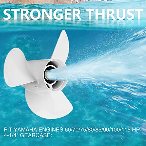 Qiclear 13 1/4x17 Boat Propeller for Yamaha 60-115 HP Outboard Engines – OEM Fit