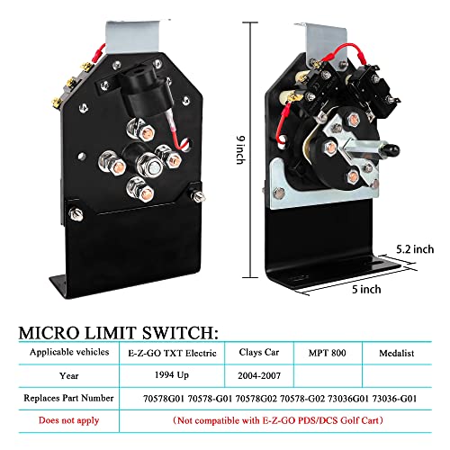 10L0L Golf Cart Forward Reverse Switch Assembly for EZGO TXT & Medalist