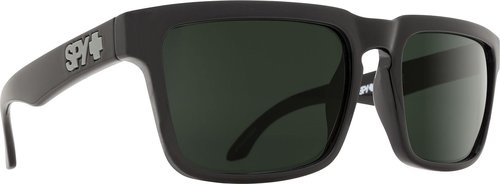SPY Optic Helm, Square Sunglasses, Color and Contrast Enhancing Lenses, Black - Happy Gray Green Lenses
