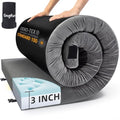 Kingfun Gray 75x25x3 Inch CertiPUR-US Memory Foam Camping Mattress Pad with Waterproof Cover
