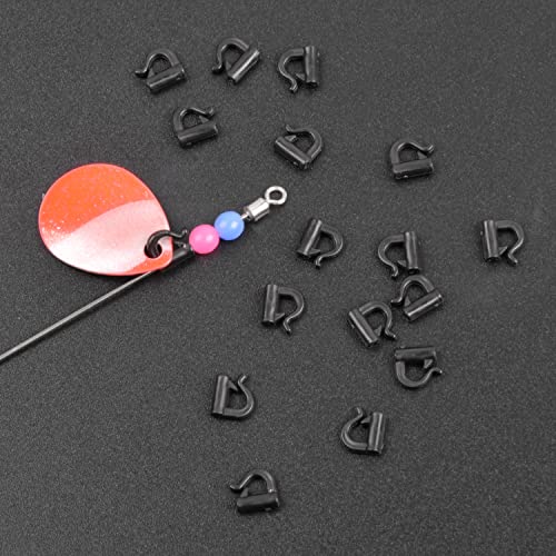 200pcs Black and White Fishing Spinner Clevis Quick Change Snaps for Walleye & Rig