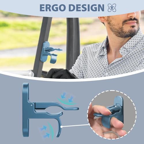 Magnetic Golf Club Accessory Holder Clip with Metal Pads - One-Handed Mount