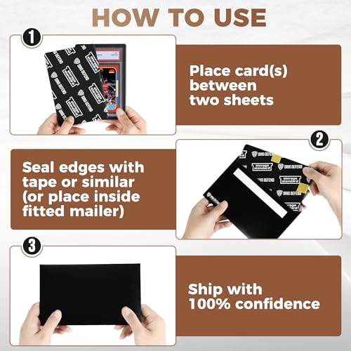 Black 4x6 Trading Card Shipping Protectors 510 Pack - Sports Card Sleeves