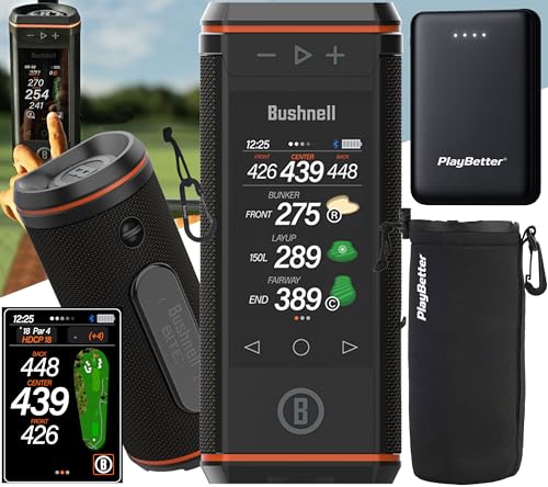 PlayBetter Bushnell Wingman HD Golf GPS Speaker Bundle with Pouch & Charger
