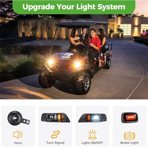 Golf Cart Turn Signal Kit for Yamaha Club Car EZGO 12V Street-Legal Lighting