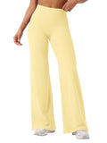 YEOREO Workout Leggings Womens No Front Seam Straight Leggings 31.5" High Waist Buttery Eddiy Gym Yoga Pants Butter Yellow L