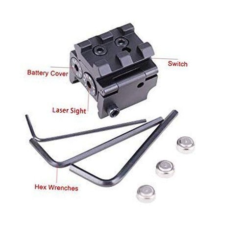 GOTICAL- Best Combination 2 in 1 Flashlight and Red Laser Sight Compact with 20 mm Picatinny Rail Mount for Hand Gun Accessories Rifles Used in Hunting