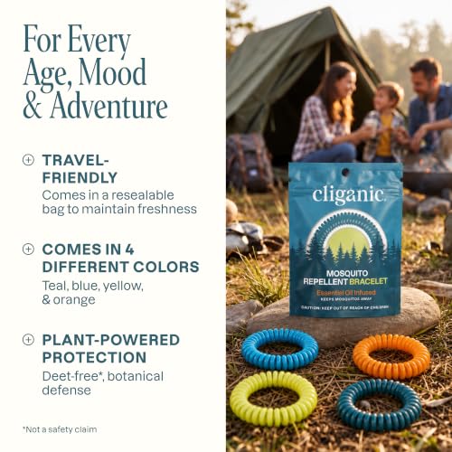 Mosquito Repellent Bracelets for Kids & Adults - Natural, 100 Pack - Classic Variation