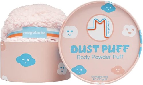 Megababe Body Powder Applicator - Oversized 6” x 3” Dust Puff for Effortless Application | Powder Sold Separately