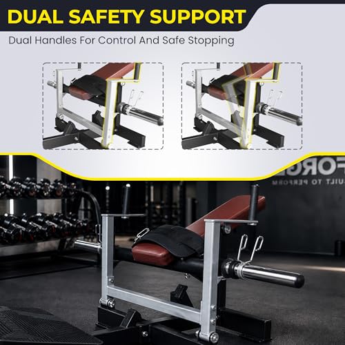 HULKFIT Hip Thrust Machine for Glute Building, Plate-Loaded Home Gym Equipment