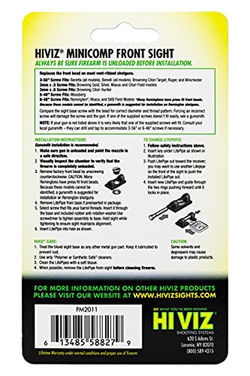 HIVIZ Mini Comp Shotgun Sight R/G/O
