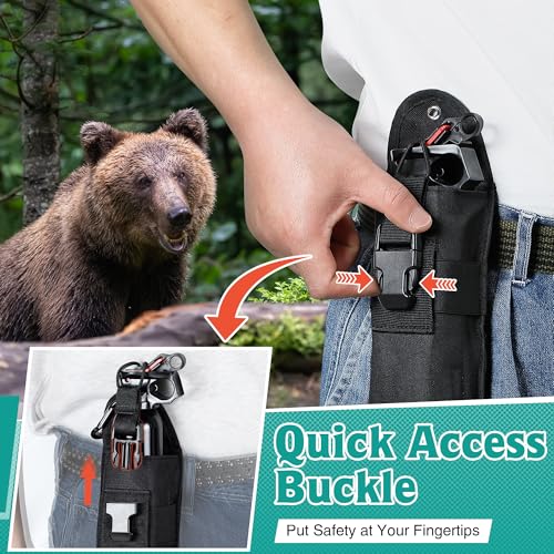 Bear Spray Holster with Quick Release Buckle - Black - for 7.9 & 9.2 fl oz Canisters