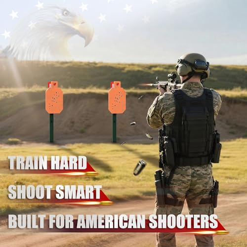 Red Elephant T-Post Target Hanger Set - Heavy-Duty Steel Shooting Stand