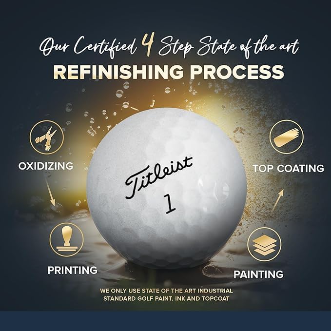 Titleist Pro V1 Golf Balls - Personalized Certified Refinished | Custom Photo, Logo & Text - 3 Pack with 20 Tees