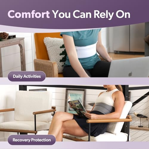 Broken Rib Brace for Women and Men - White Universal Female Rib Support