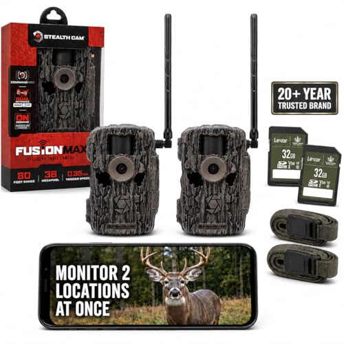 Cellular Trail Camera Dual SIM 36MP HD Video with 2 SD Cards - Wireless Monitoring
