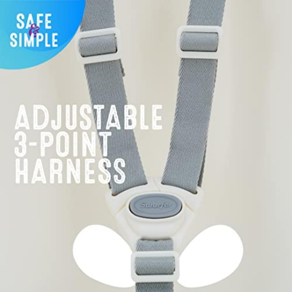 Swurfer Coconut Toddler Swing - Comfy Outdoor Baby Swing with 3-Point Safety Harness | Easy Installation for Ages 6-36 Months